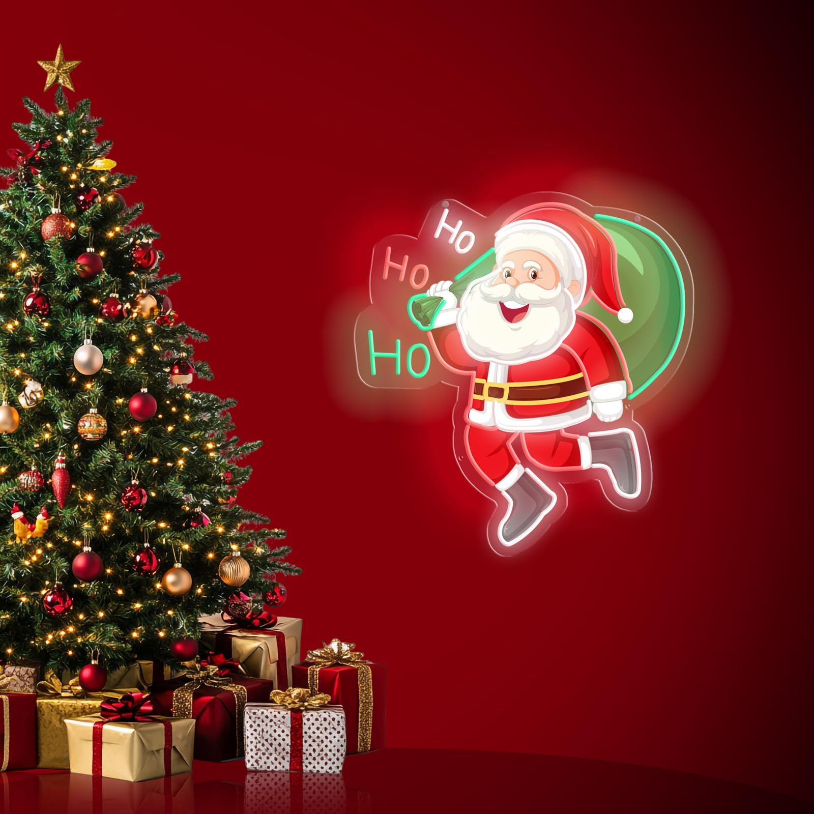 Christmas Neon Sign, 14"x15"