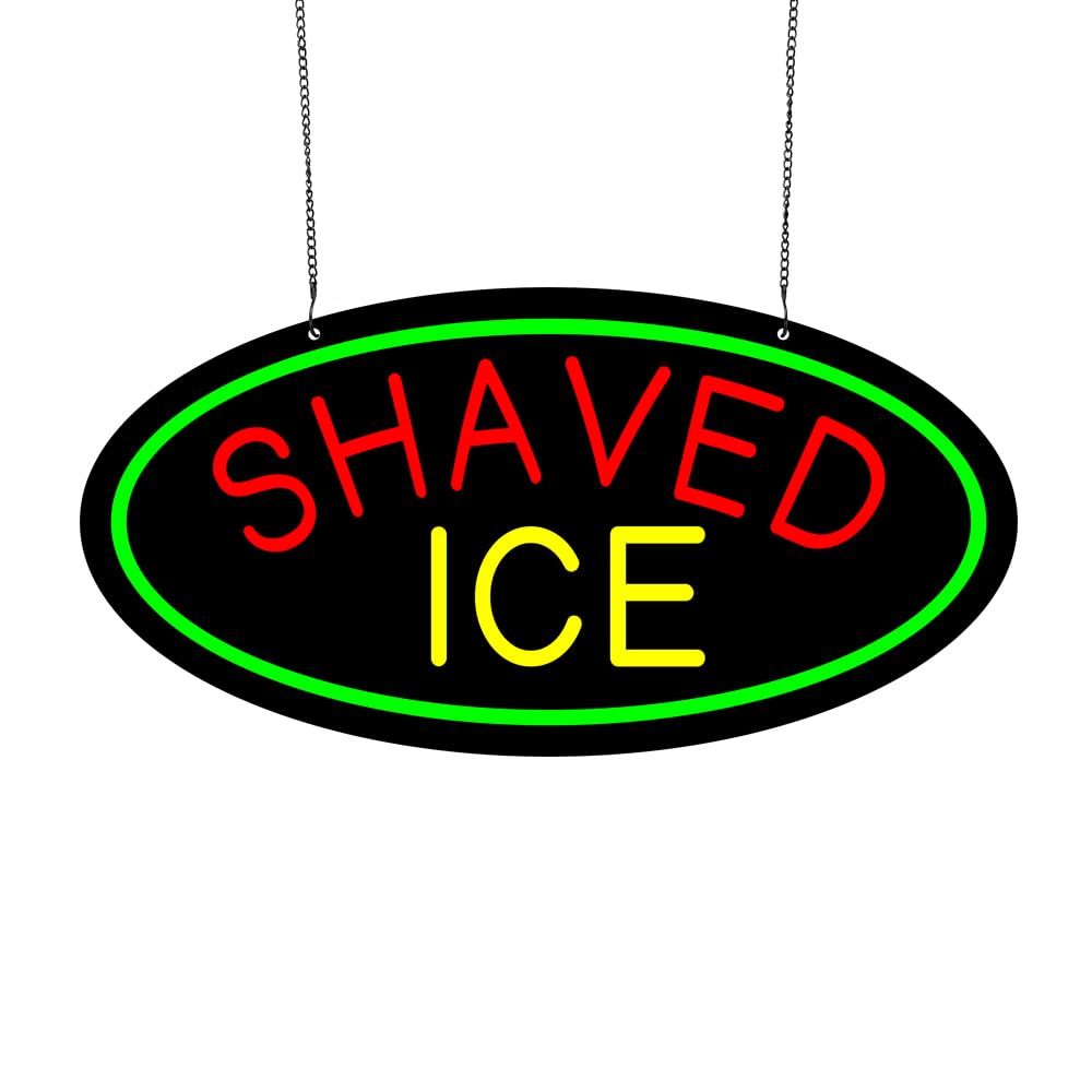 LED Shaved Ice Neon Sign, 20"x10"