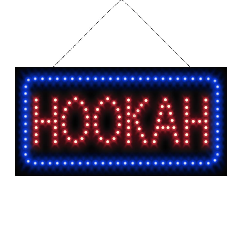 LED Hookah Sign, 19"x9.5"