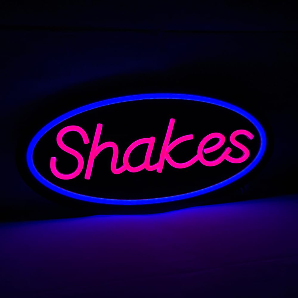 LED Shakes Neon Sign, 16"x8"