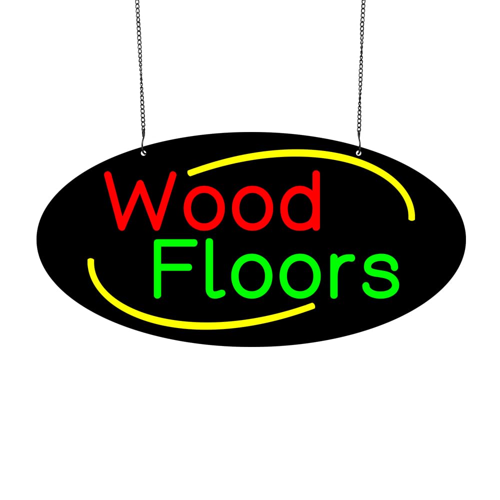 LED Wood floors Neon Sign, 20"x10"