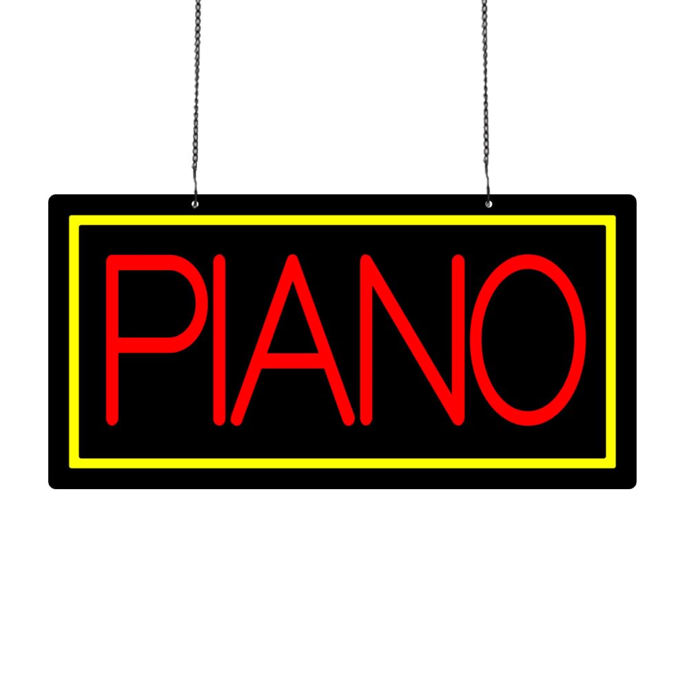 LED Piano Neon Sign, 20"x10"