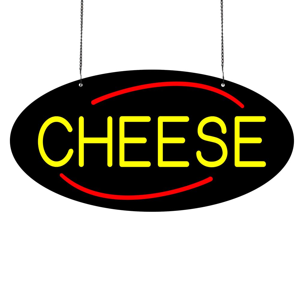 LED Cheese Neon Sign, 20"x10"