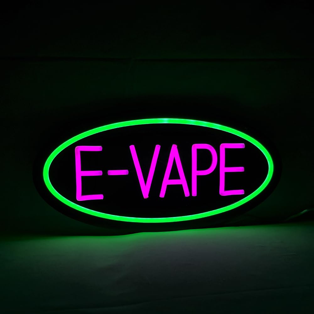 LED E-Vape Neon Sign, 16"x8"