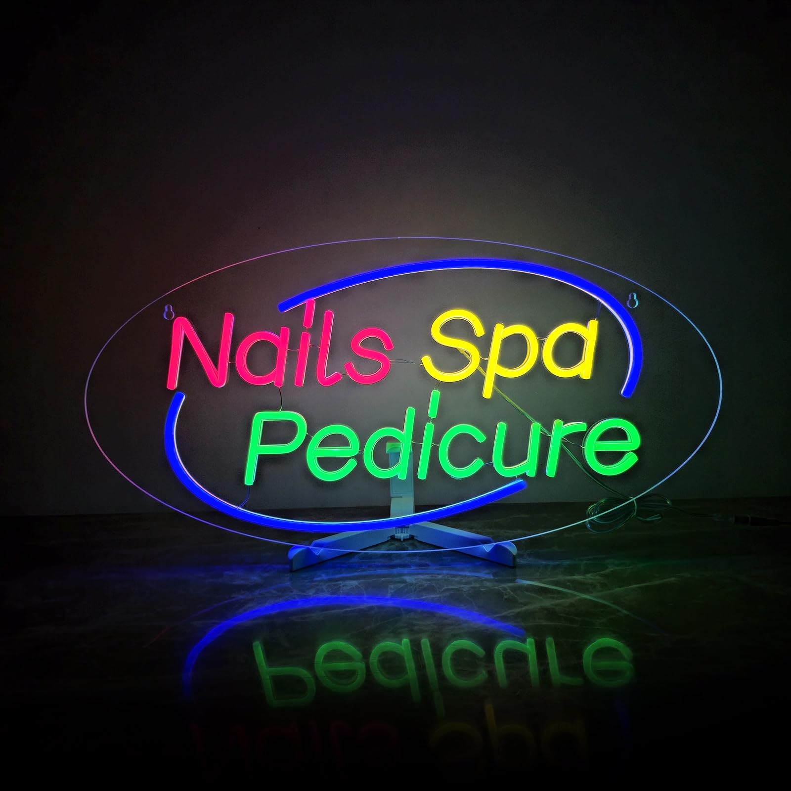 Nails Spa Pedicure LED Neon Sign, 24"x12"