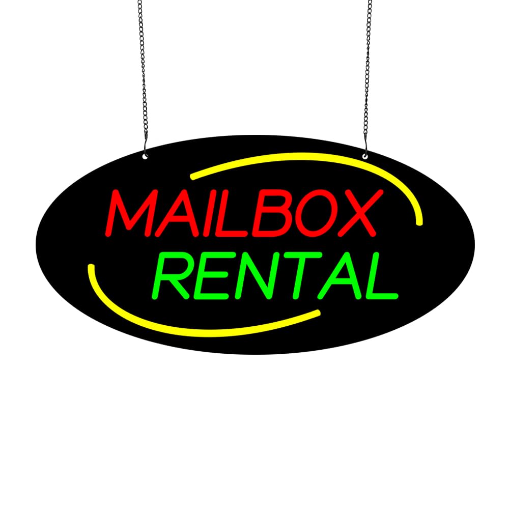Led Mailbox Rental Neon Sign, 24"x12"