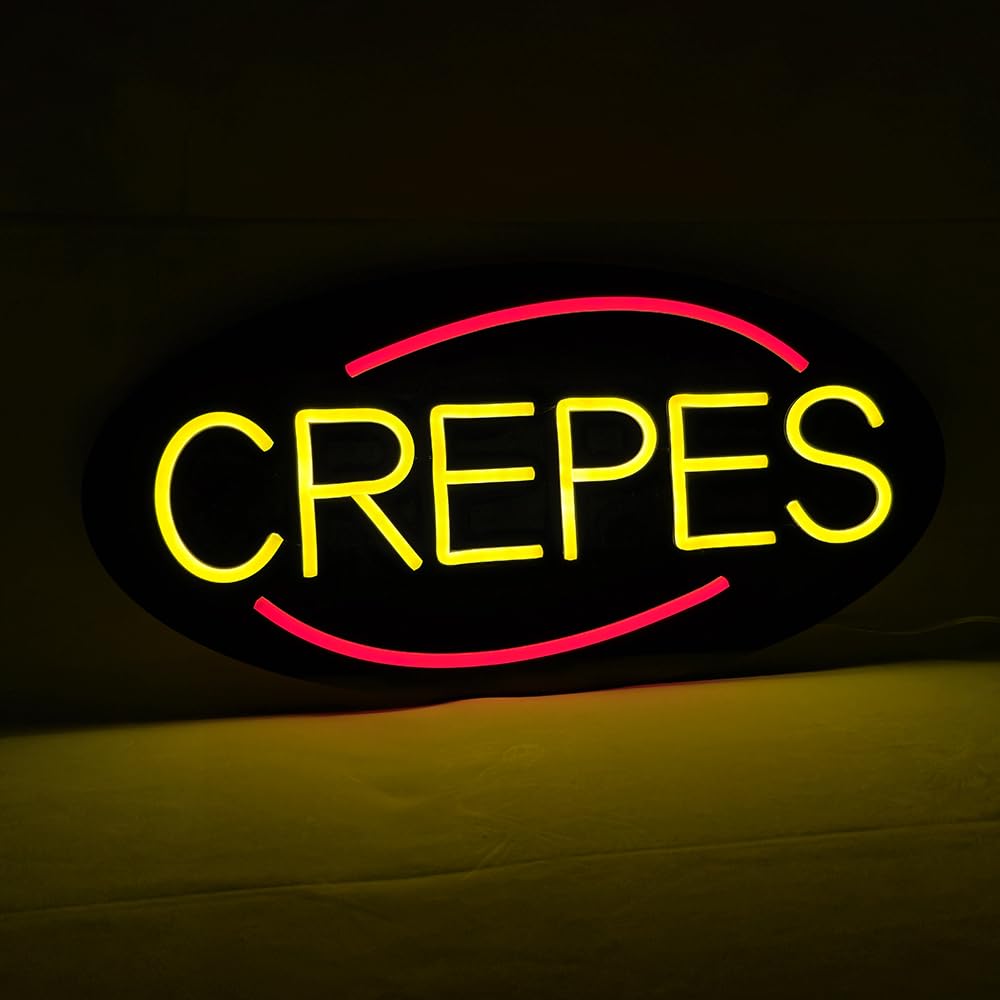 LED Crepes Neon Sign, 20"x10"