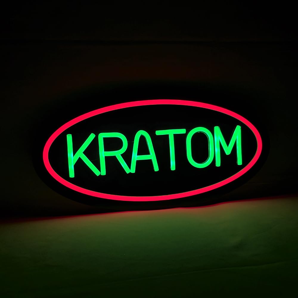 LED Kratom Neon Sign, 16"x8"