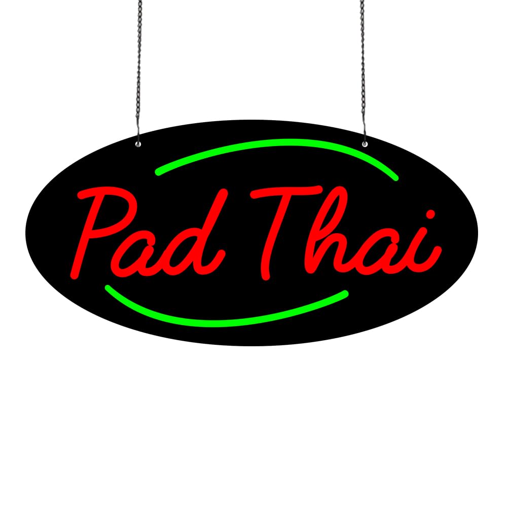 Led Pad Thai Neon Sign, 18"x9"