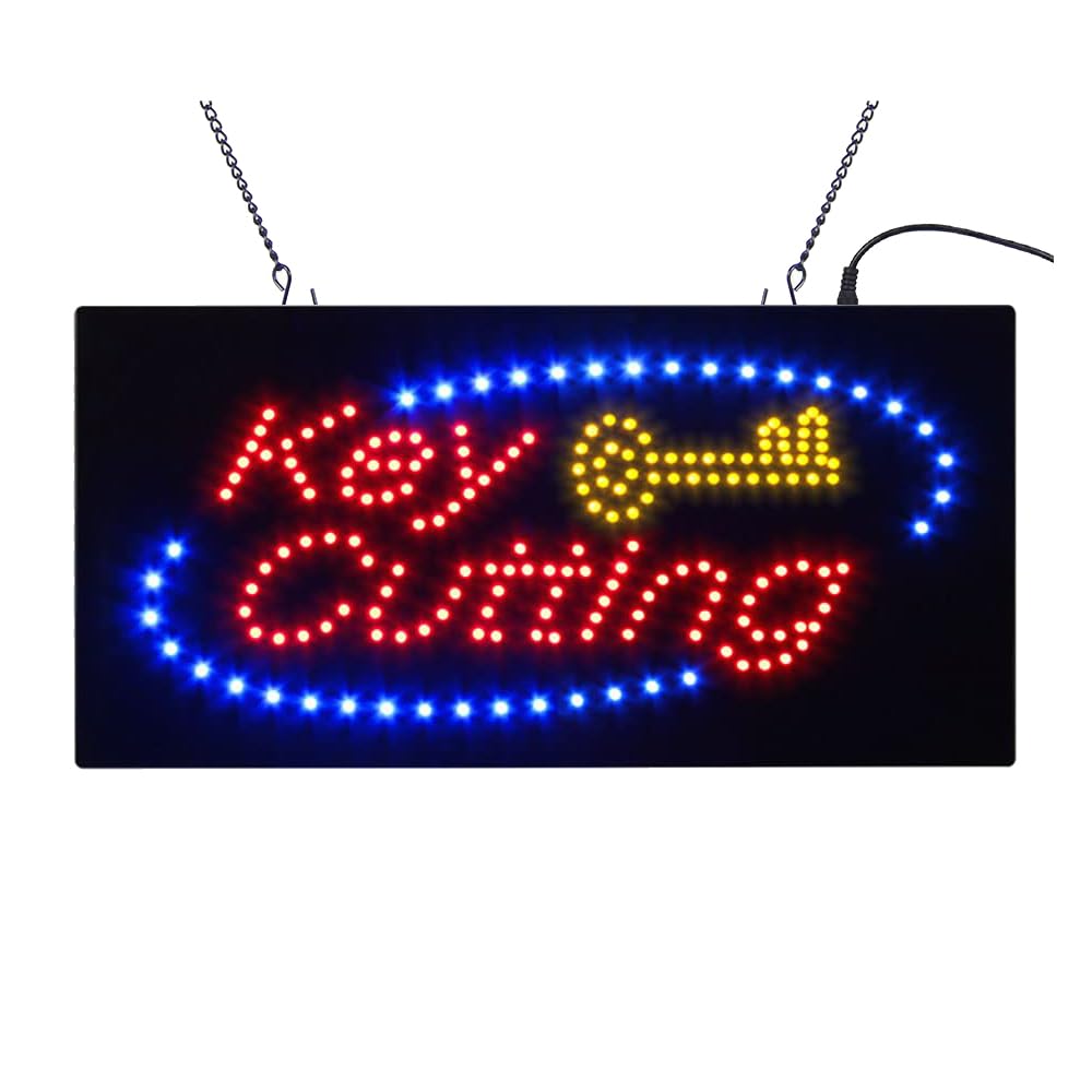 LED Key Cutting Sign, 19"x9.5"