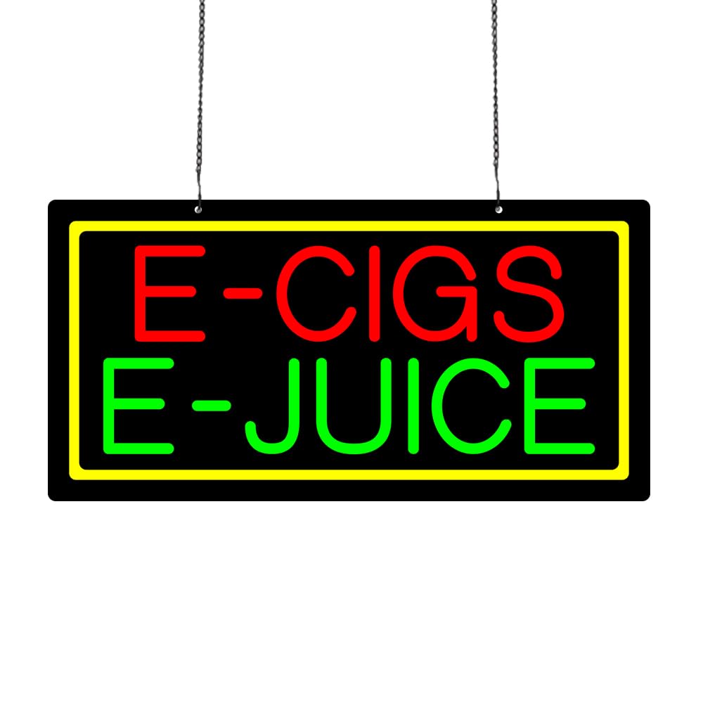 Led E-Cigs-E-Juice Neon Sign, 20"x10"