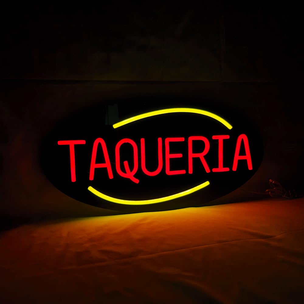 LED Taqueria Neon Sign, 20"x10"