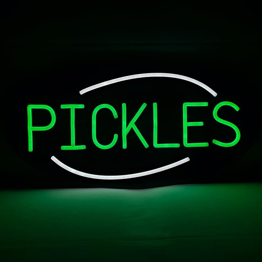 LED Pickles Neon Sign, 20"x10"