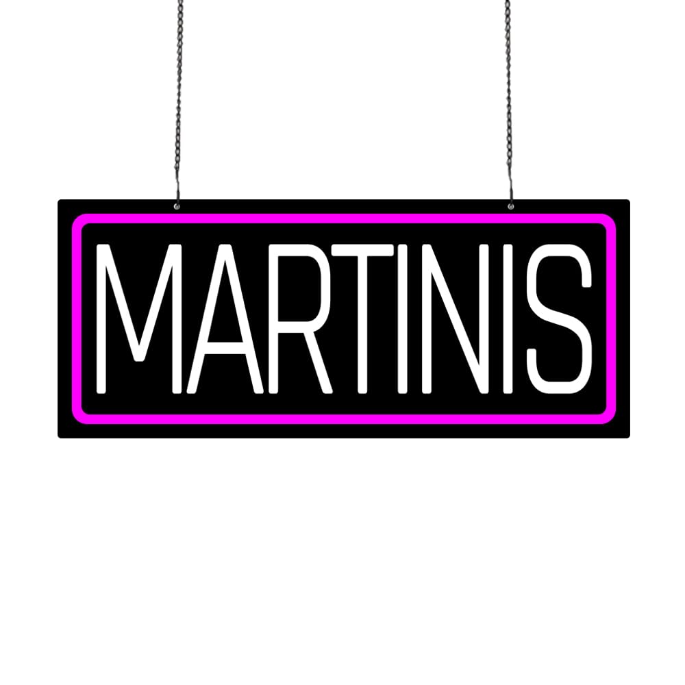 Led Martinis Neon Sign, 20"x8.3"