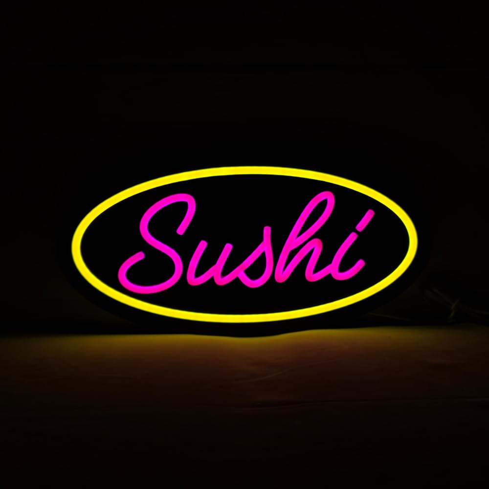 LED Sushi Neon Sign, 16"x8"