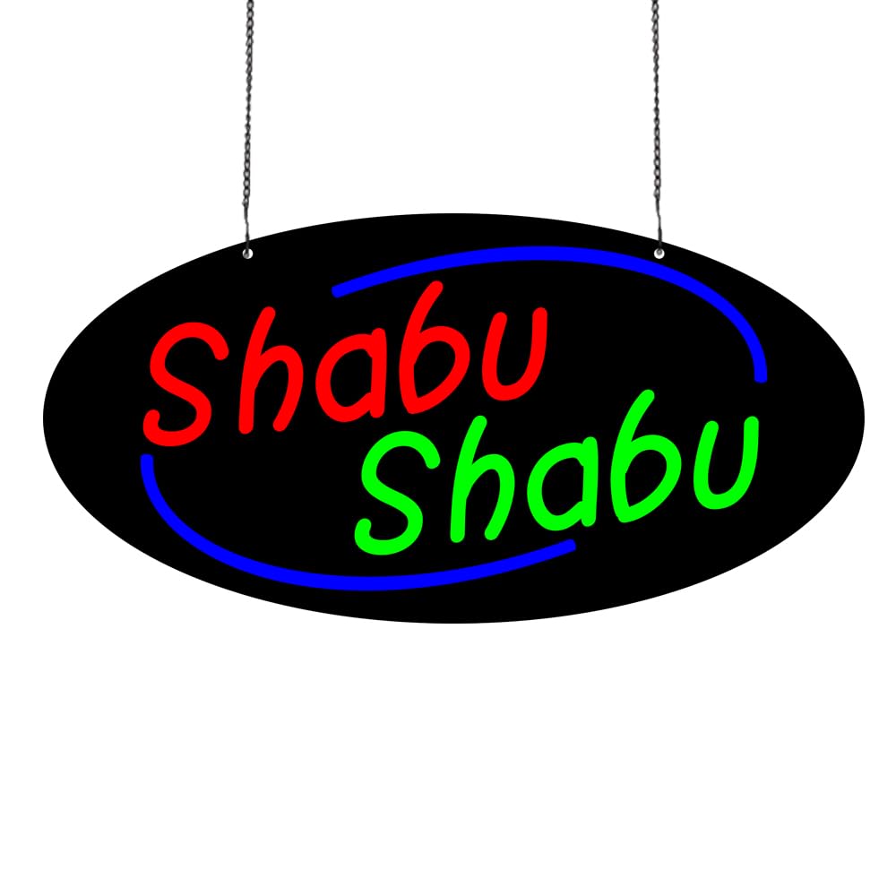 Led Shabu Shabu Neon Sign, 20"x10"