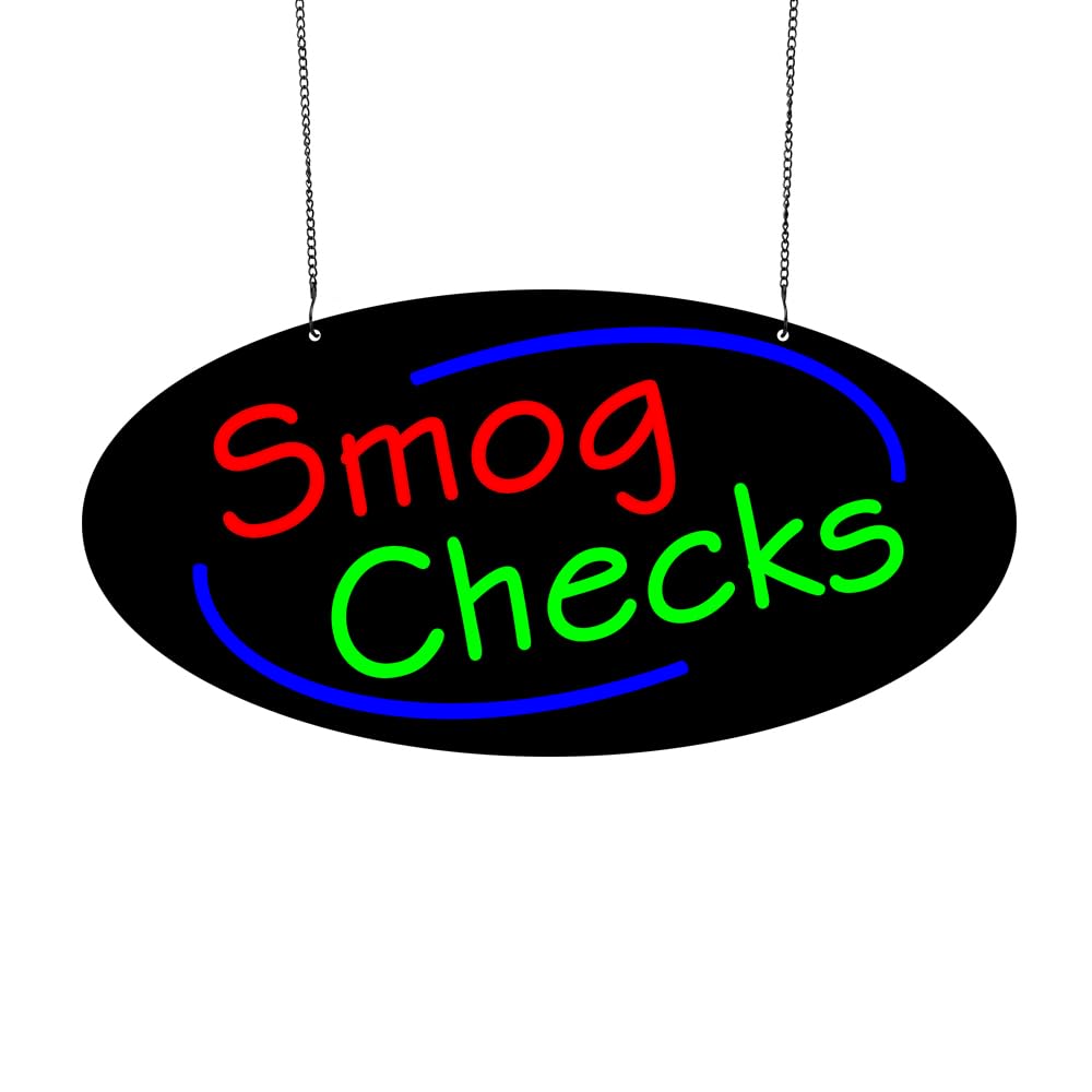 Led Smog Check Neon Sign, 20"x10"