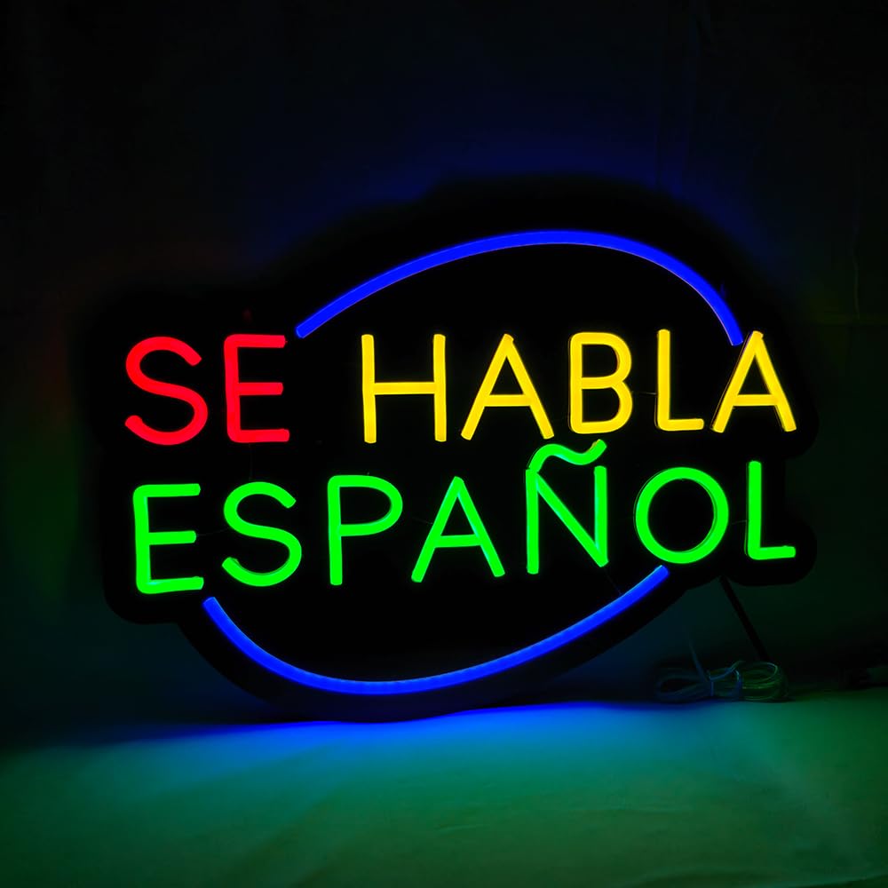 LED Se Habla Español Neon Sign, 20"x14"