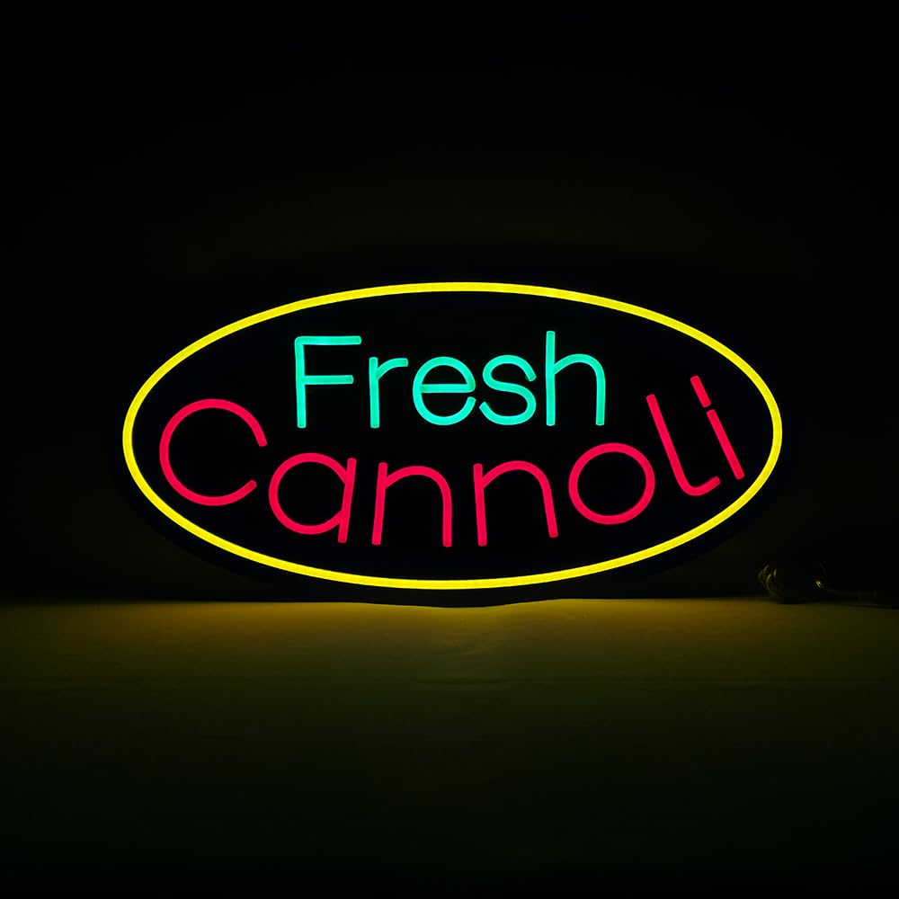 LED Fresh Cannoli Neon Sign, 24"x12"