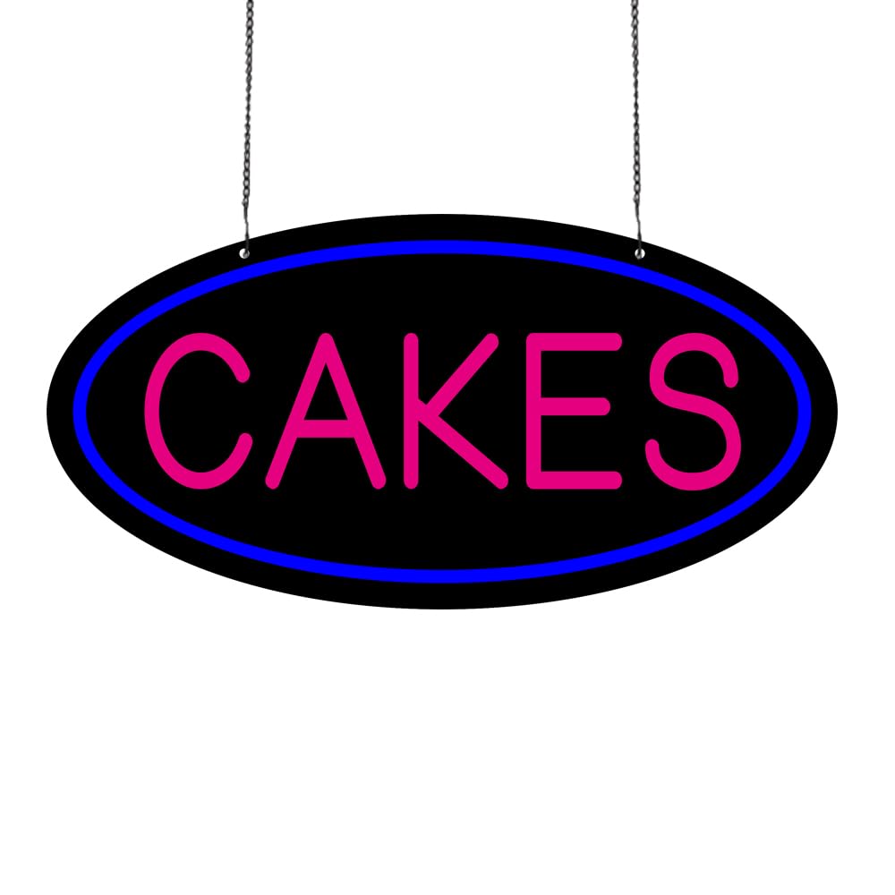 LED Cakes Neon Sign, 16"x8"