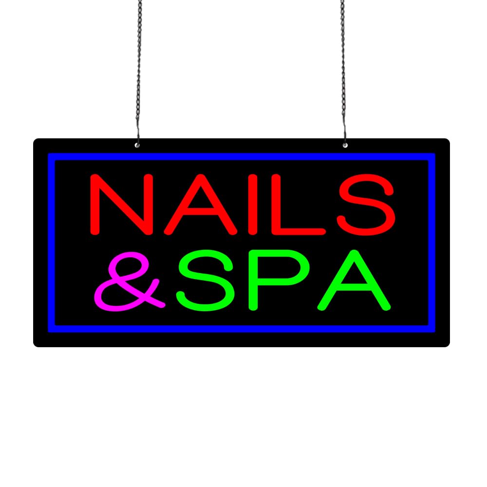 Led Nails Spa Neon Sign, 20"x10"