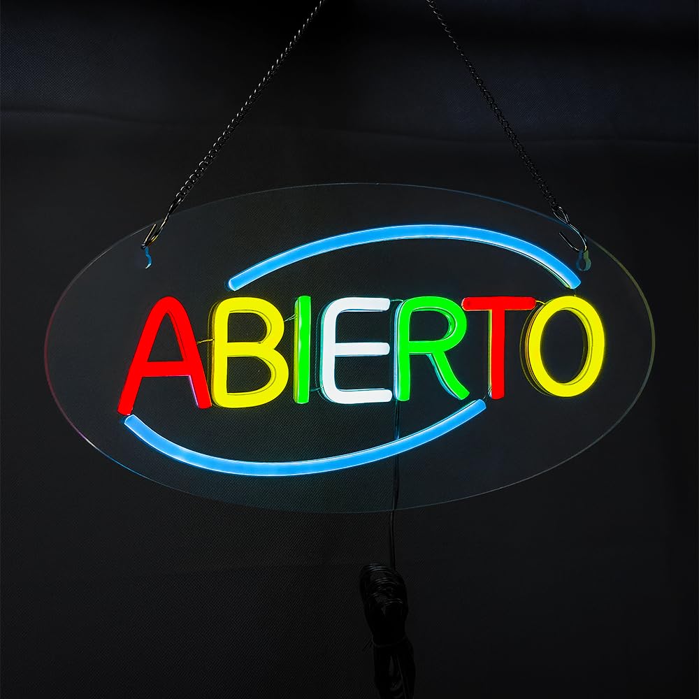 Abierto LED Neon Sign, 16"x8"