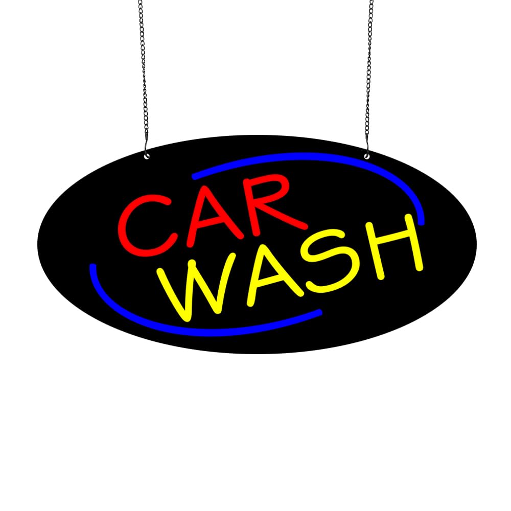Led Car Wash Neon Sign, 20"x10"