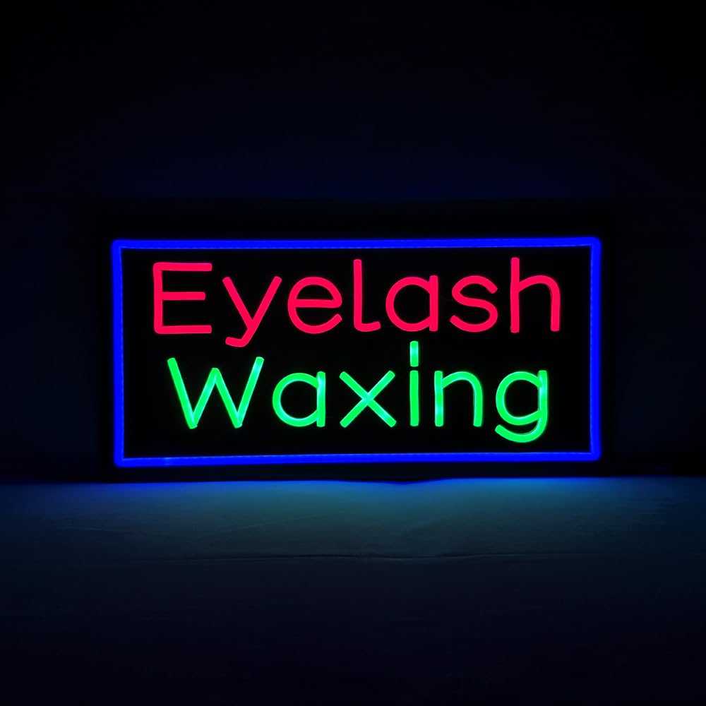 LED Eyelash Waxing Neon Sign, 20"x10"