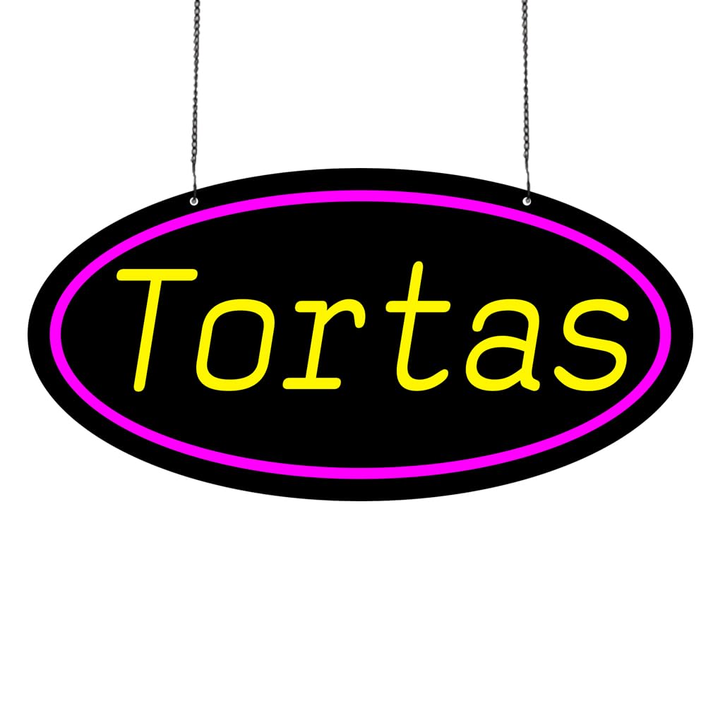 Led Tortas Neon Sign, 16"x8"