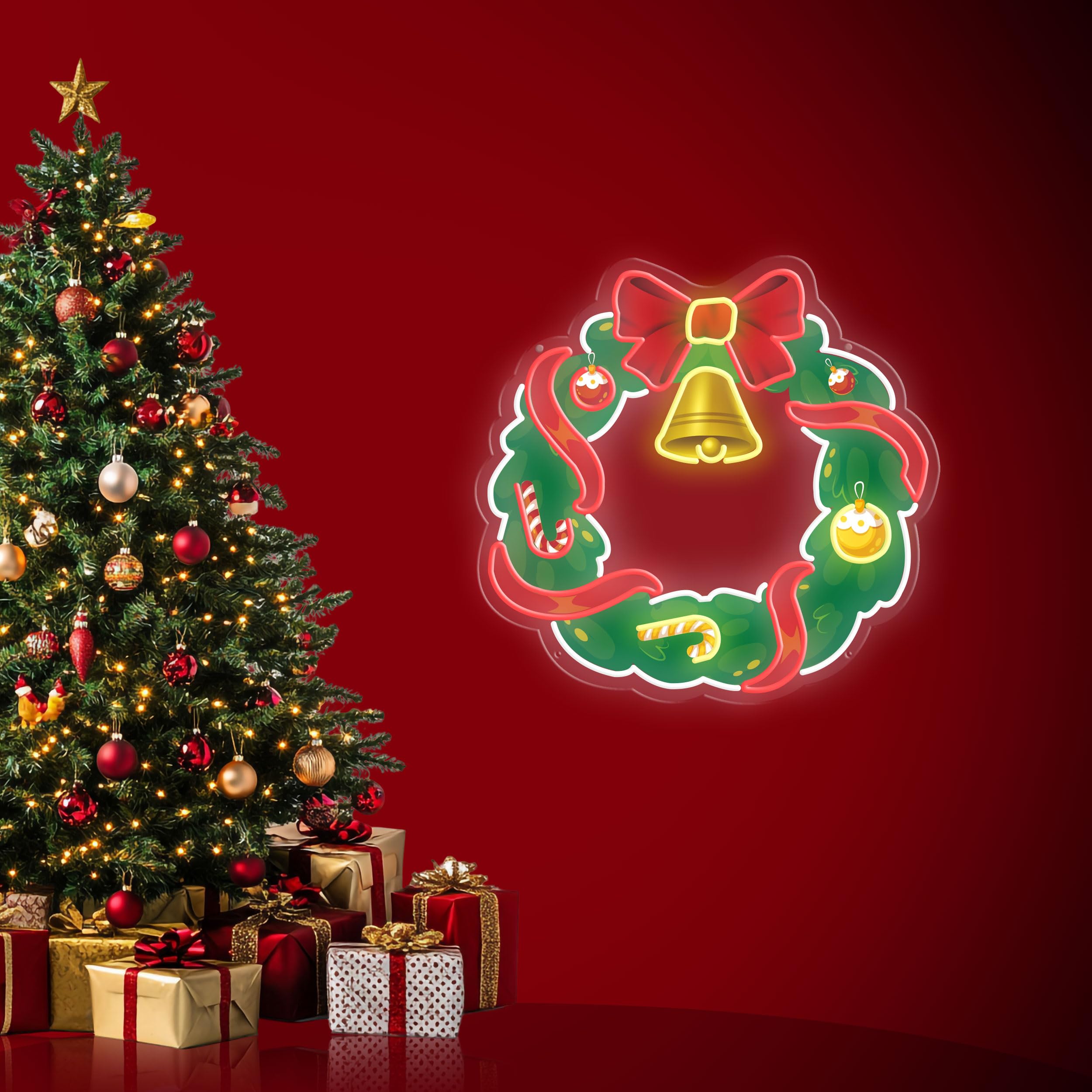 Christmas Neon Sign, 16"x15.2"