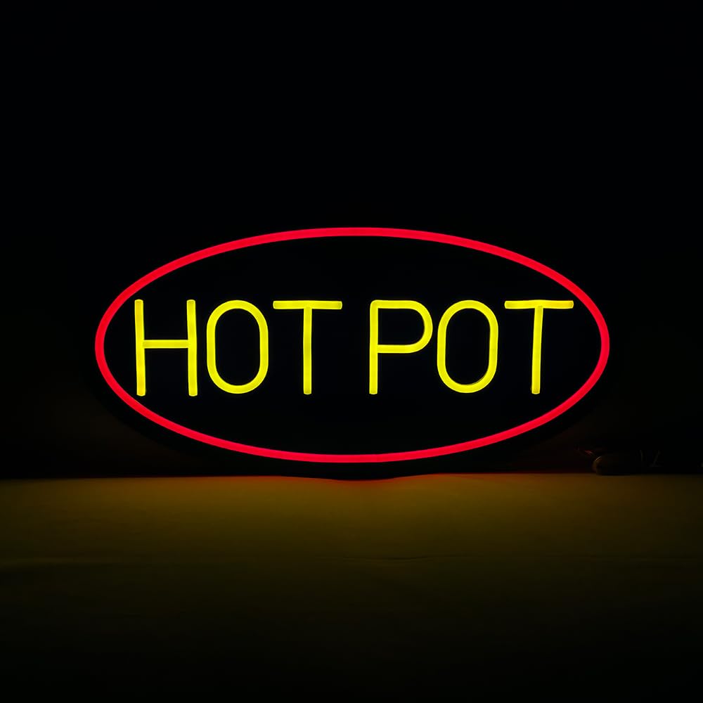 LED Hot Pot Neon Sign, 20"x10"