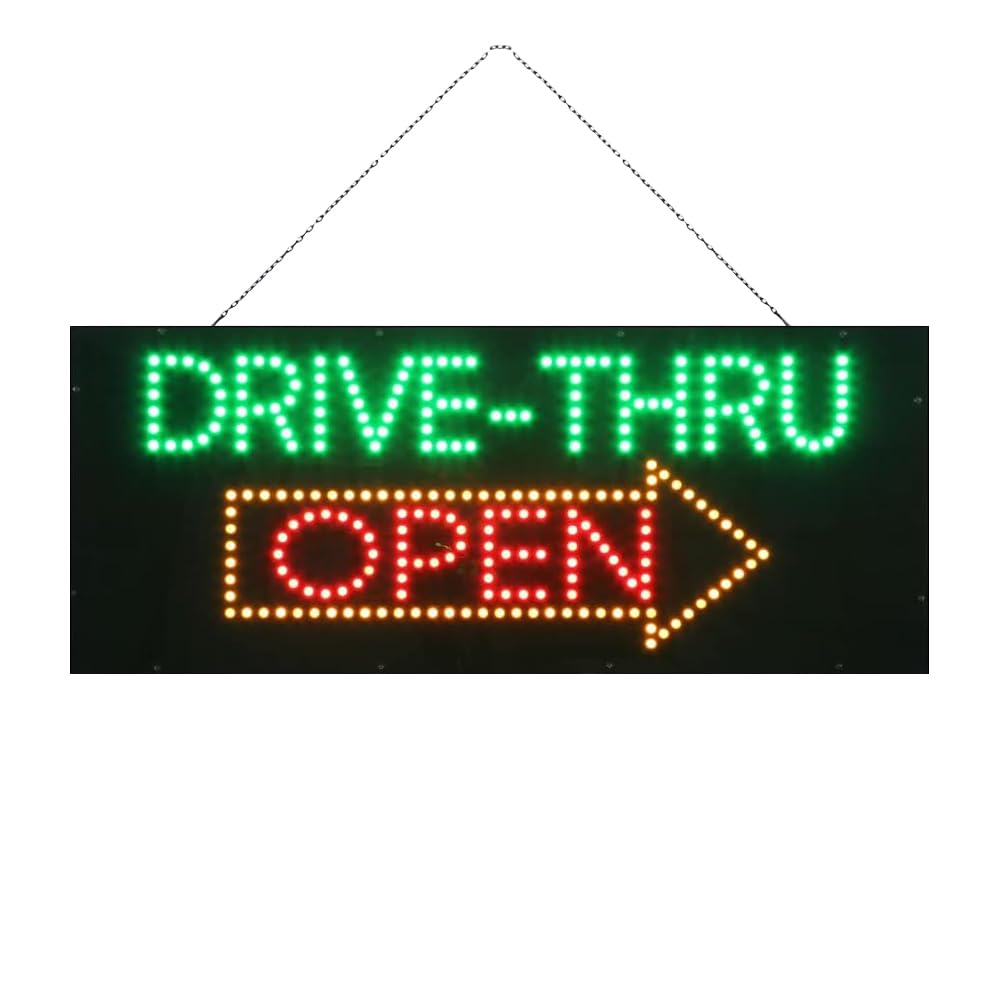 LED Drive-Thru Open Sign, 32"x13"