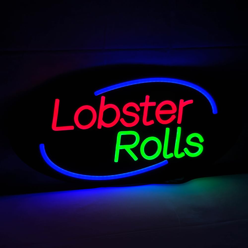 LED Lobster Roll Neon Sign, 20"x10"