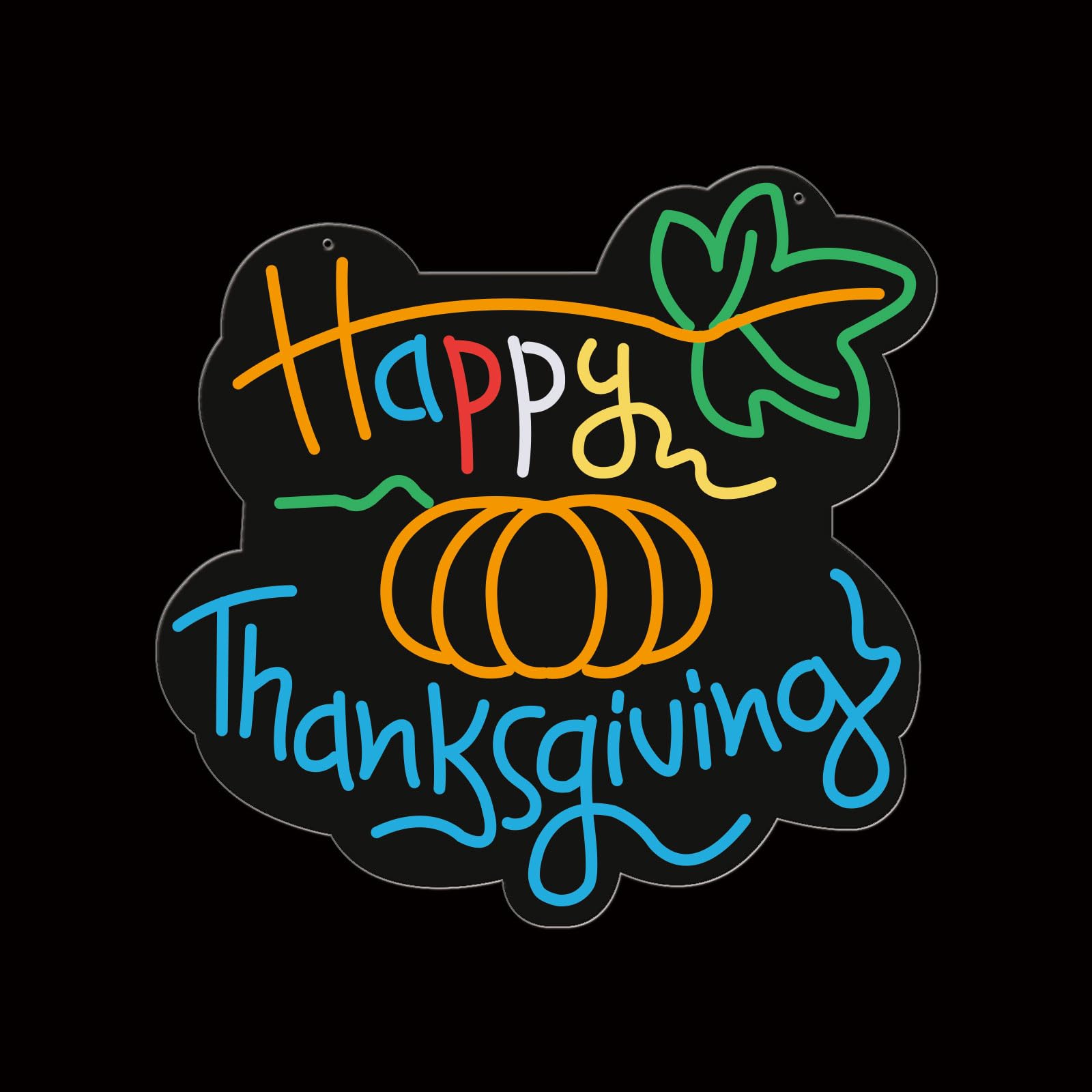 Happy Thanksgiving Neon Sign, 16"x16"