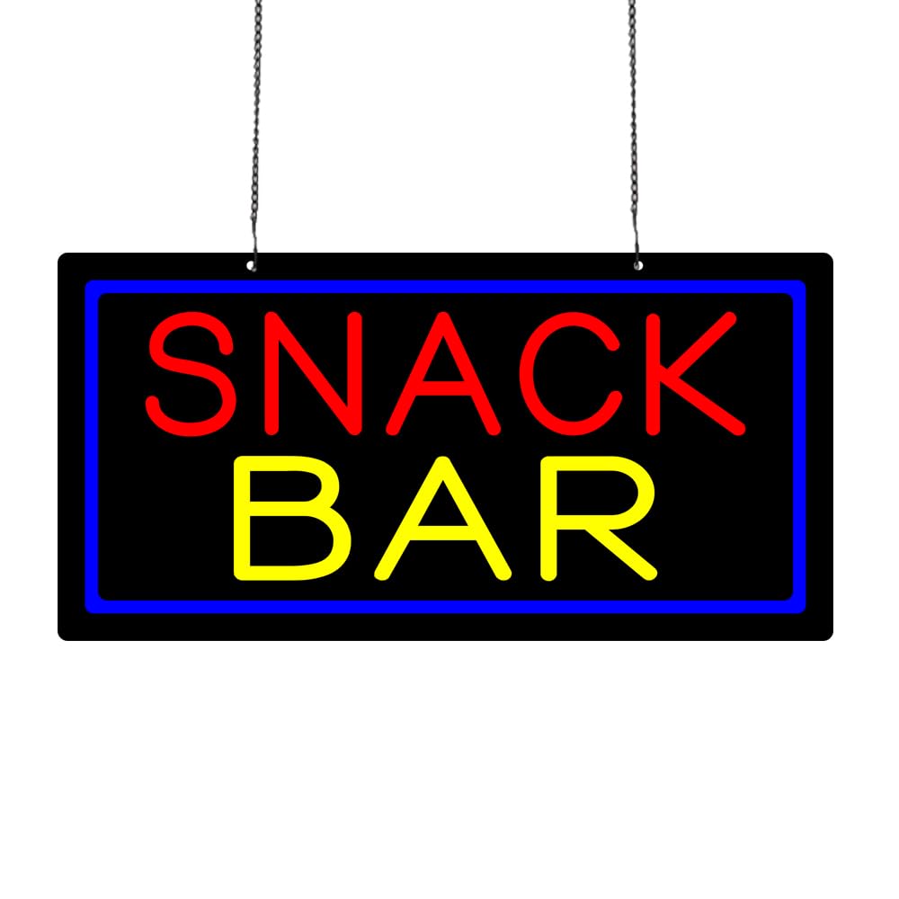 Led Snack Bar Neon Sign, 20"x10"