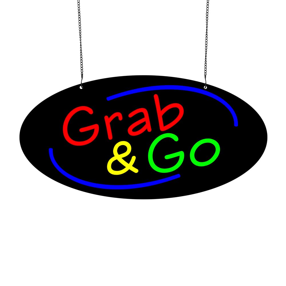 Led Grabs Go Neon Sign, 20"x10"