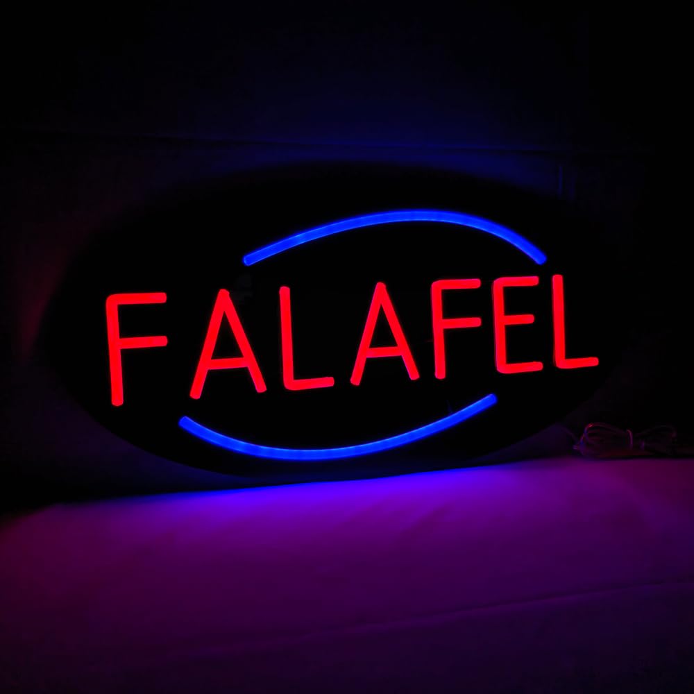 LED Falafel Neon Sign, 20"x10"