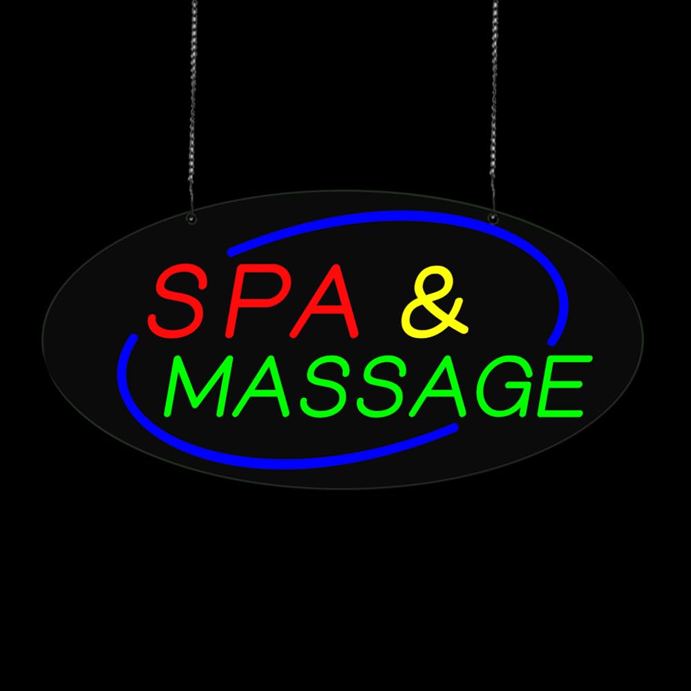 LED Spa Massage Neon Sign, 20"x10"