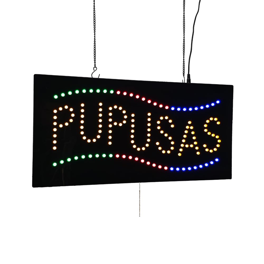 LED Pupusas Sign, 24"x12"