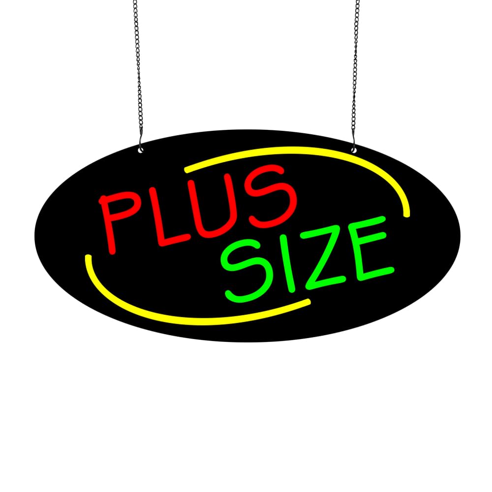 Led Plus Size Neon Sign, 20"x10"