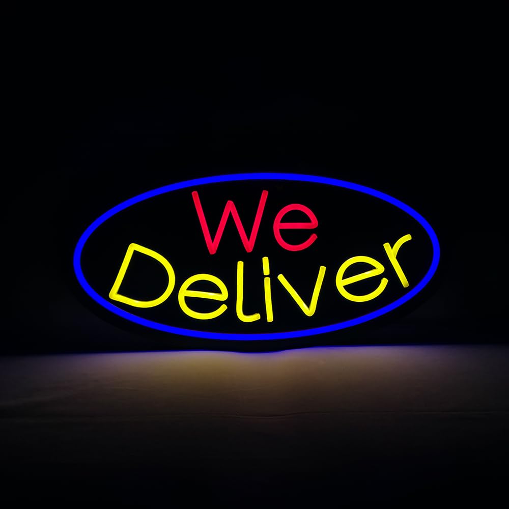 LED We Deliver Neon Sign, 20"x10"