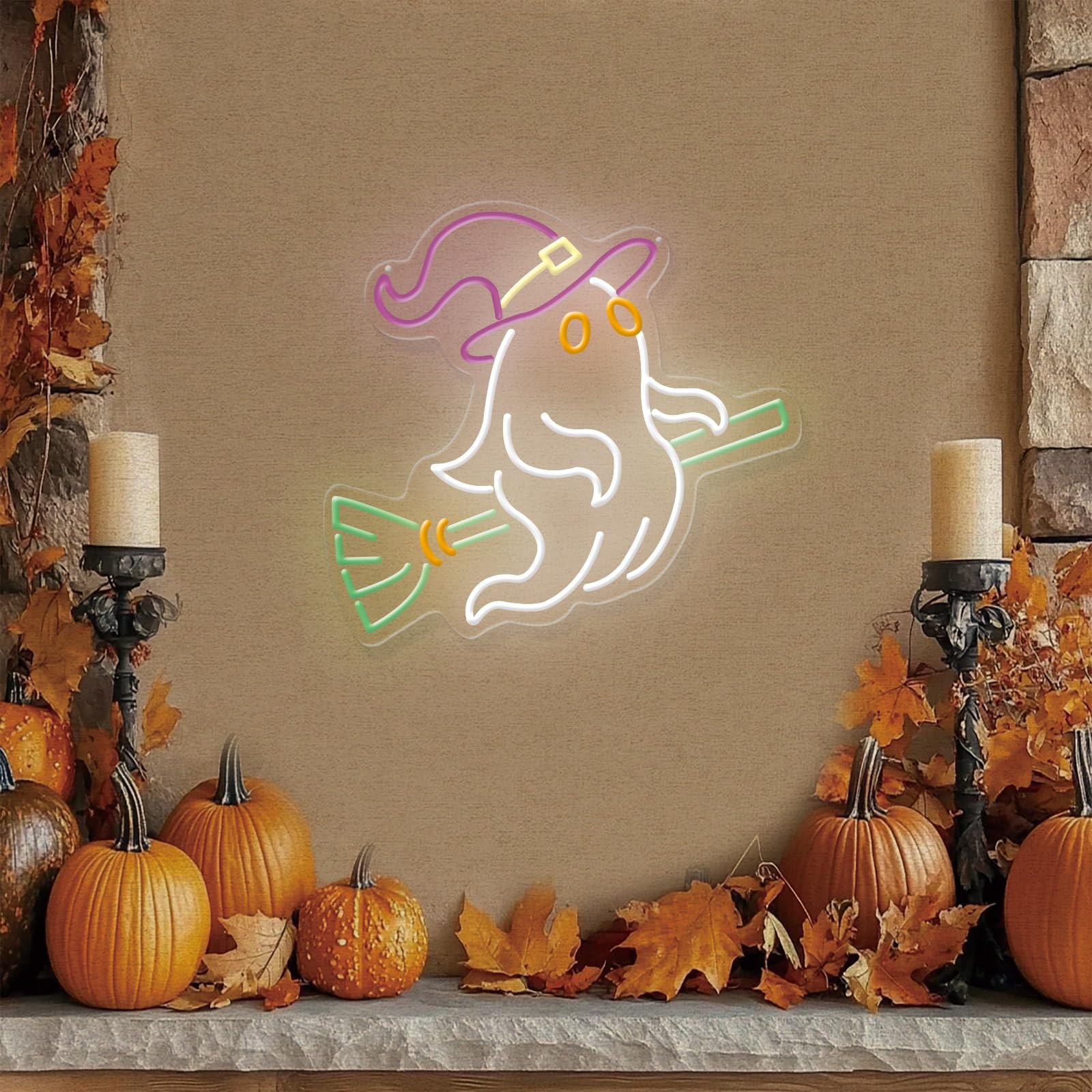 Happy Halloween Neon Sign, 16"x14"