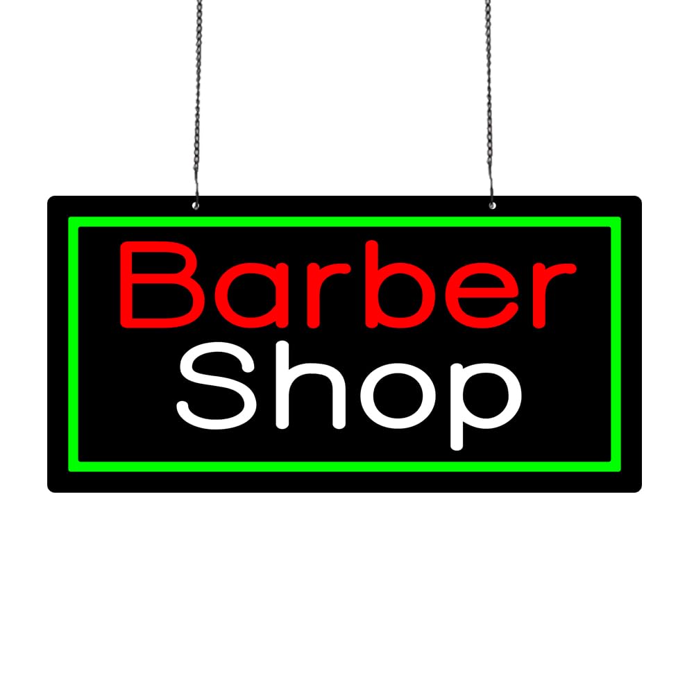 Led Barber Shop Neon Sign, 20"x10"