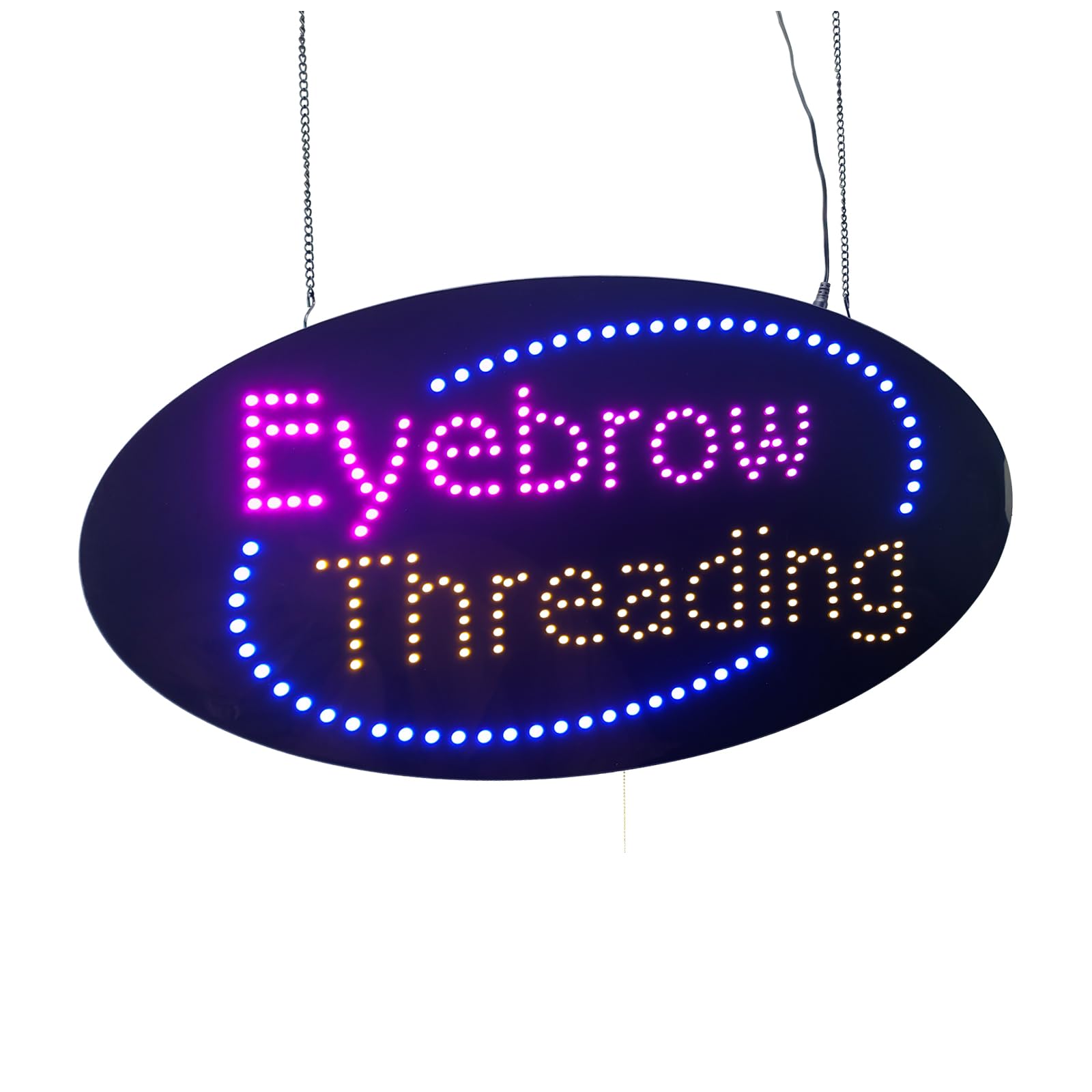 LED Eyebrow Threading Sign, 27"x15"