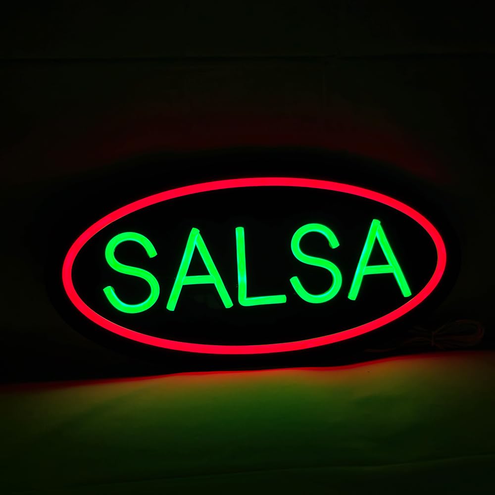 LED Salsa Neon Sign, 16"x8"