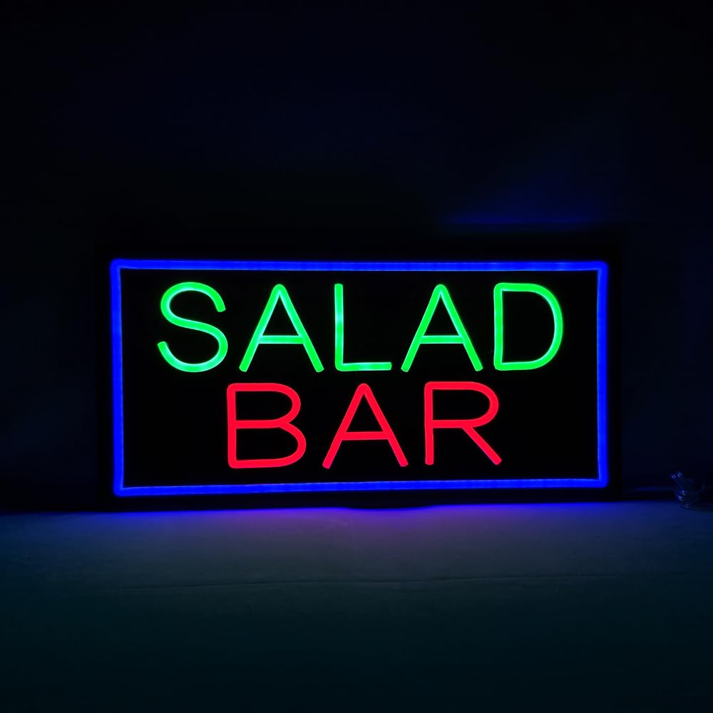 LED Salad Bar Neon Sign, 20"x10"