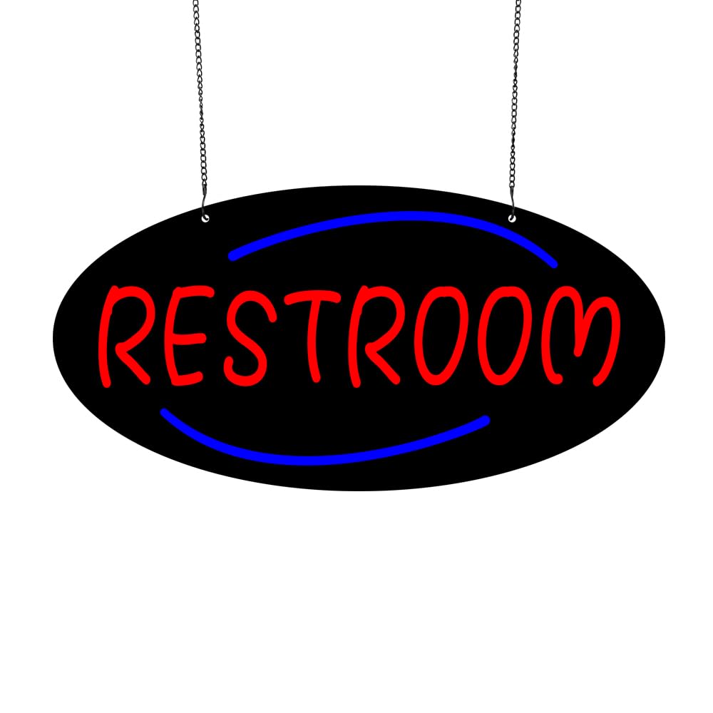 LED RestroomNeon Sign, 20"x10"