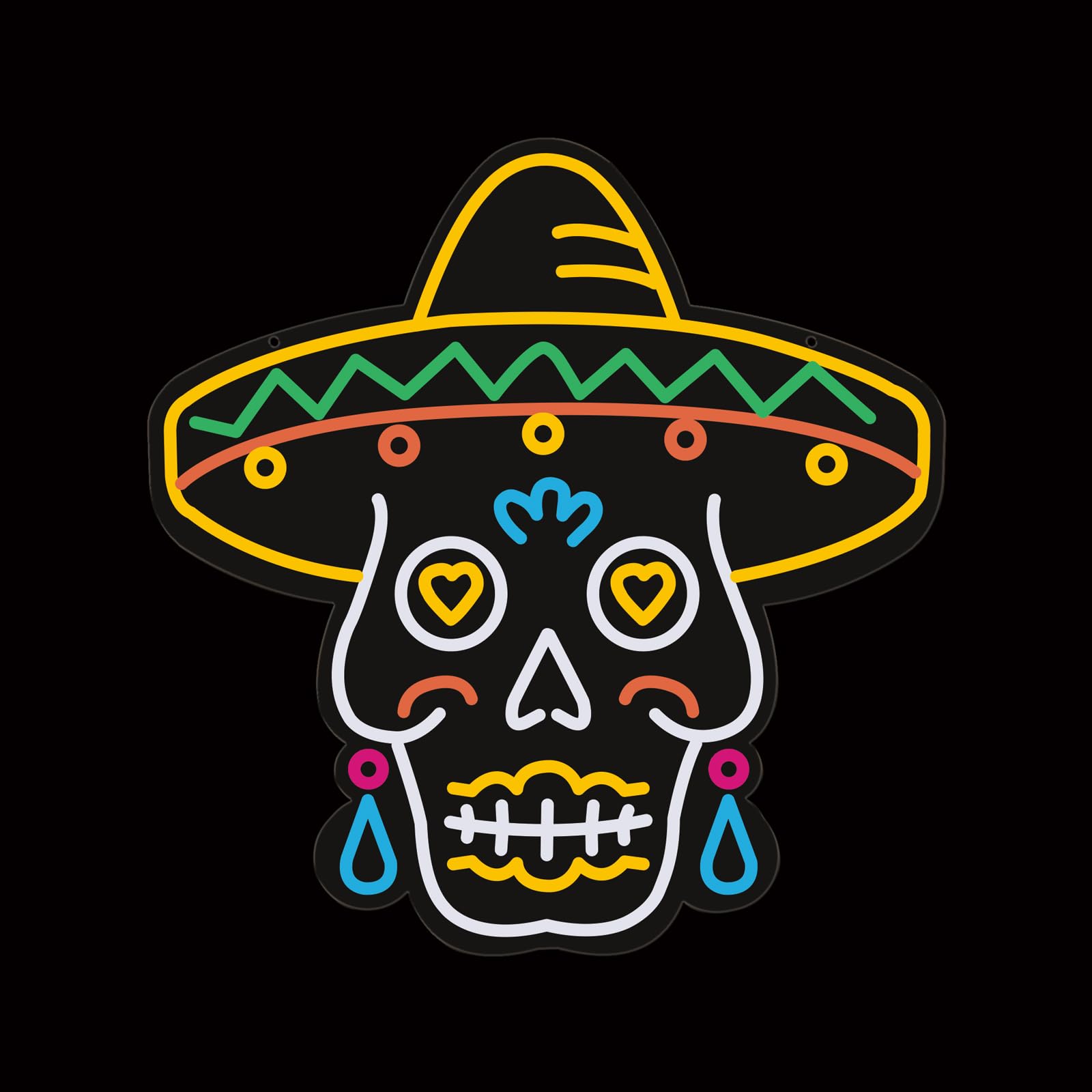 DØŖa De Los Muertos Neon Sign, 16"x16"