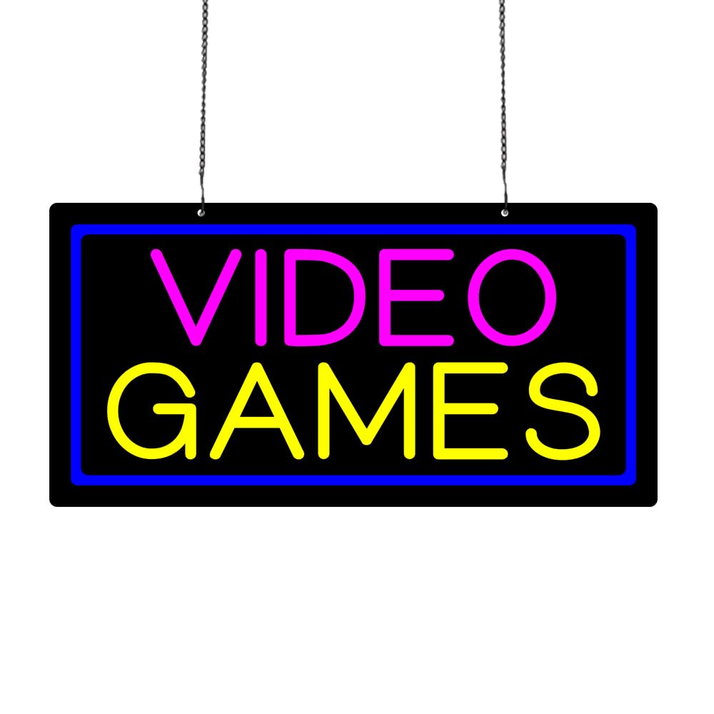 LED Video Games Neon Sign, 20"x10"
