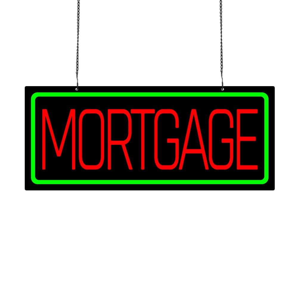 Led Mortgage Neon Sign, 20"x8.3"